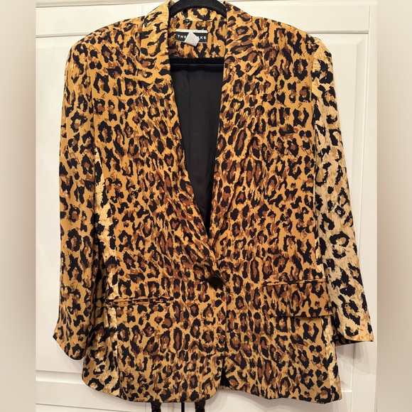 Saks Fifth Avenue The Works Animal Print Silk Blazer Sz 12 - Picture 1 of 4